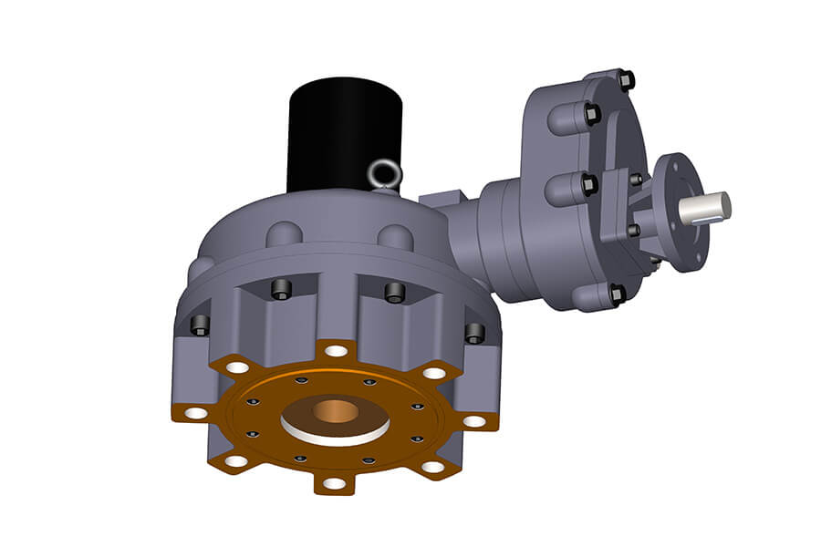 Multi-Turn Bevel Gearbox With Spur Gearbox (VGBES Models for Actuator Operation)
