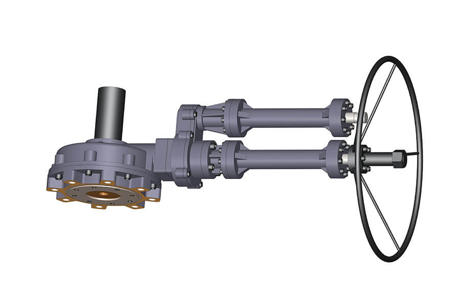 Double Input Shaft Double Speed Gearbox with Extension Tube