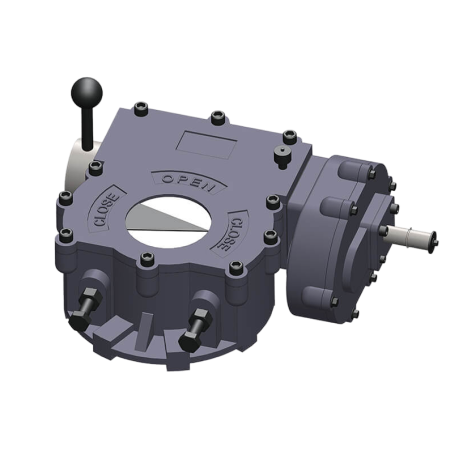 De-Cluchable Type Worm Gearbox (Manual Override Gearbox) For Both Side Flange or Top Mounted Actuator