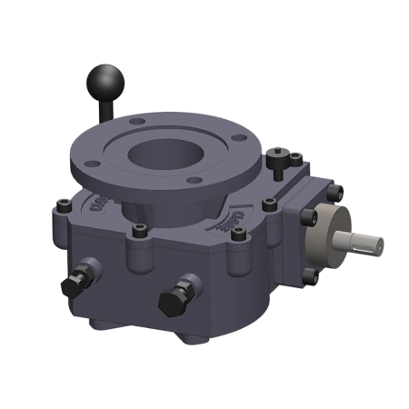 De-Cluchable Type Worm Gearbox (Manual Override Gearbox) For Both Side Flange or Top Mounted Actuator